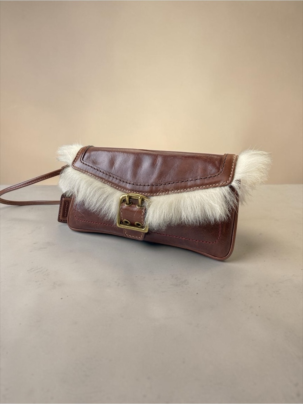 Coach Vintage Lambskin Shearling Wallet Clutch